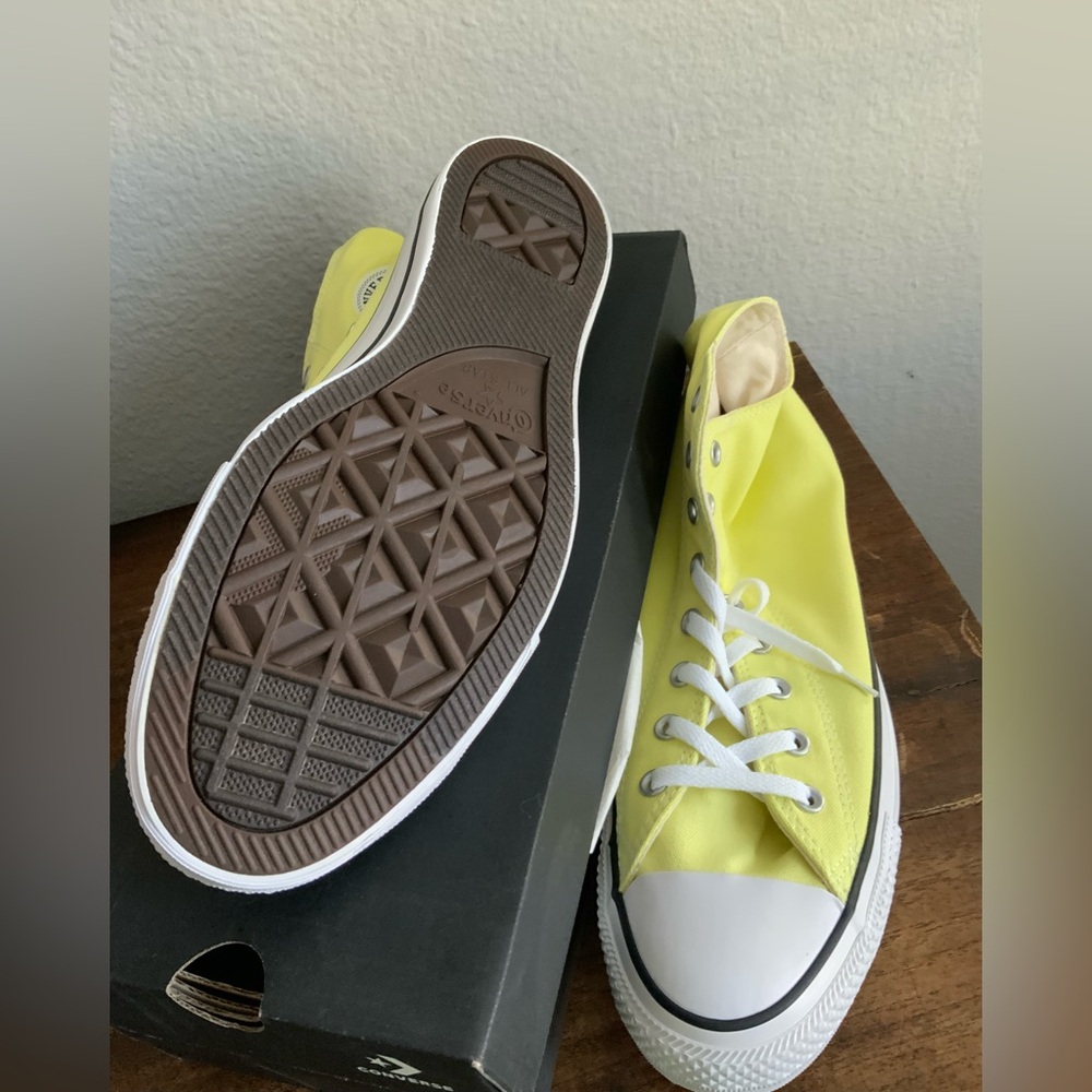 Converse Chuck Taylor All Star Hi Bold Citron Casual Sneakers - Men's Size 12 - Picture 6 of 6